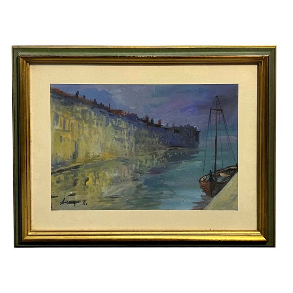 Csónakok a házak között II., 1980 - Beazonosításra váró művész