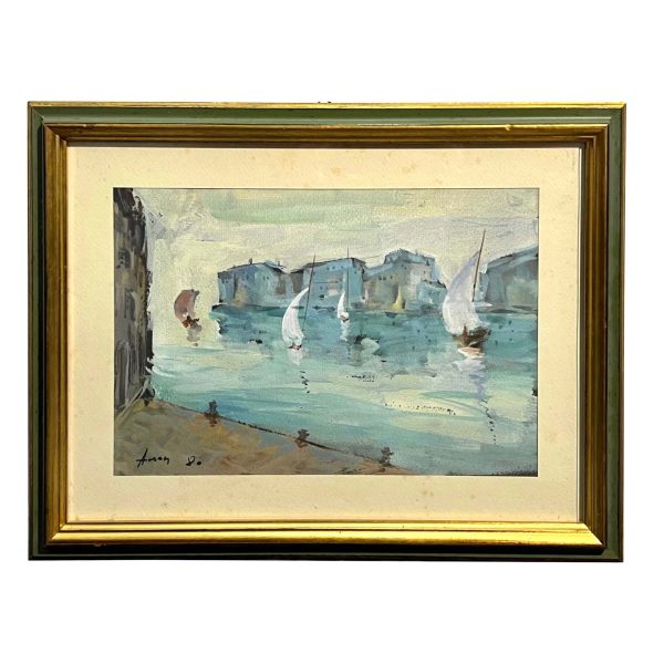 Csónakok a házak között IV., 1980 - Beazonosításra váró művész