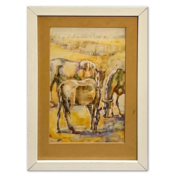 Legelésző lovak - Beazonosításra váró művész