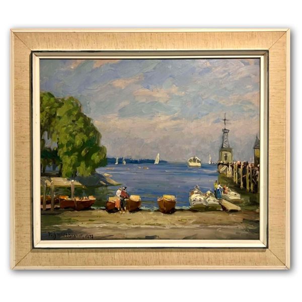 Fritz Hildebrandt (1878-1970) Kikötőben, 1957