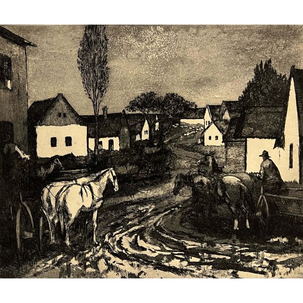 Bencze László (1907-1992) Malom előtt
