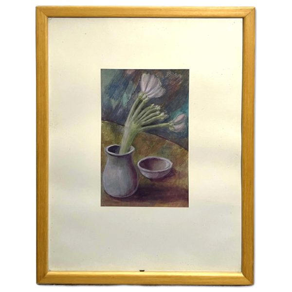 Asztali kompozíció lilában-zöldben - Ismeretlen művész