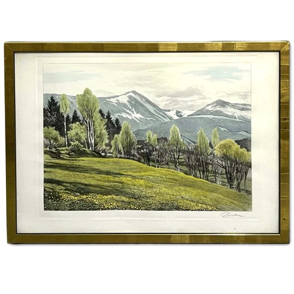 Friedrich Iwan (1889-1967) Látkép a zöldellő rétről