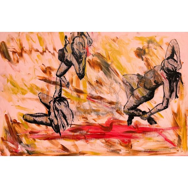 Akt tanulmányok rózsaszínben - Ismeretlen festő