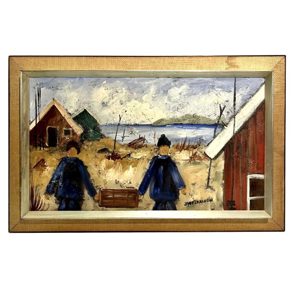 Jane Carlson (1930- ) Halászfalu emberekkel