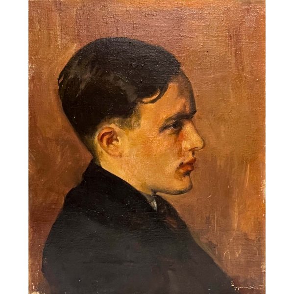 Férfi profilból, 1944 - Ismeretlen festő