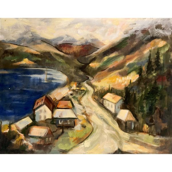 Falu a völgyben - Ismeretlen festő