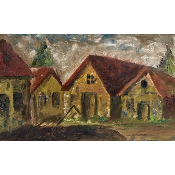 Házak piros tetővel - Ismeretlen festő