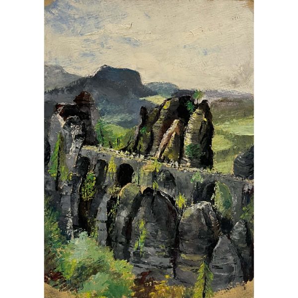 Viadukt a hegyekben - Ismeretlen festő