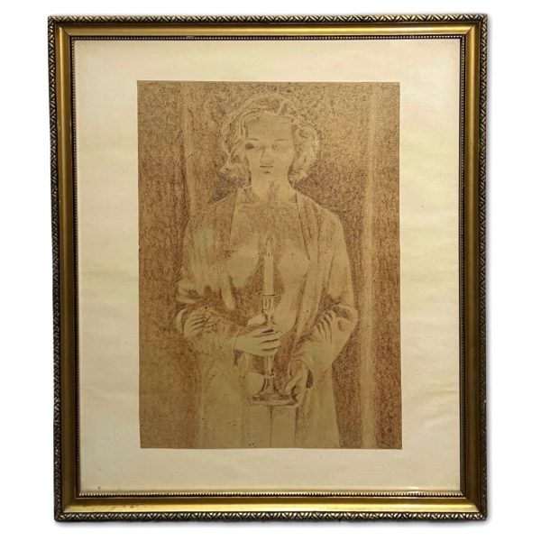 Hölgy gyertyával - Ismeretlen művész