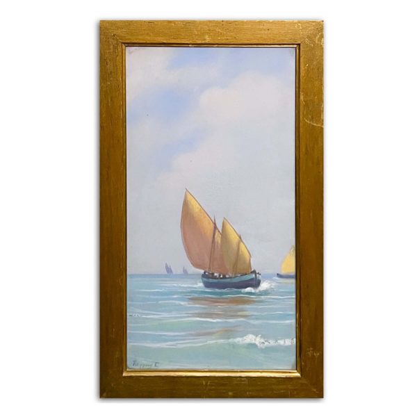 Vitorlások a tengeren - Beazonosításra váró művész