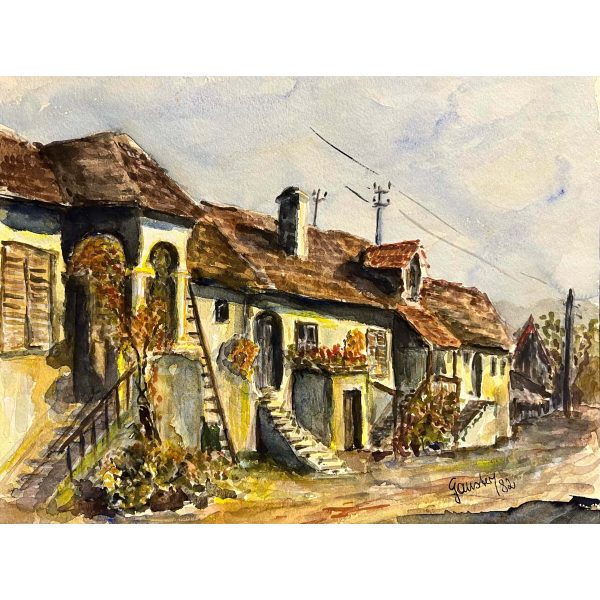 Gaustey jelzéssel - Árterületre épült öreg ház, 1982