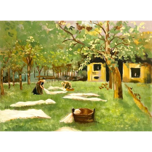 Vásznakat teregető asszonyok (sorozat I. rész) - Ismeretlen festő