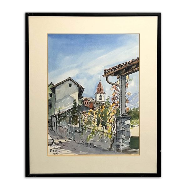 Krahn jelzéssel - Városrész templomtoronnyal (Ronco Sopra Ascona – Svájc), 1979