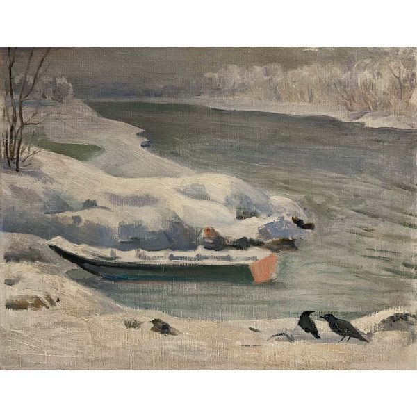 Varjak a hófödte vízparton - Beazonosításra váró művész