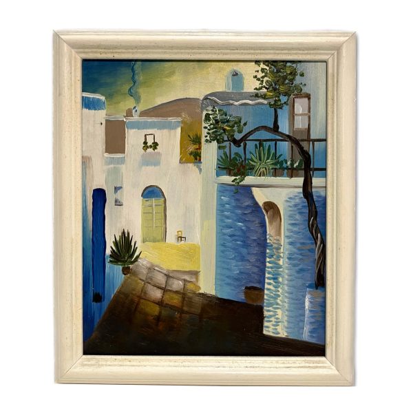 Görög tengerparti házak - Ismeretlen festő
