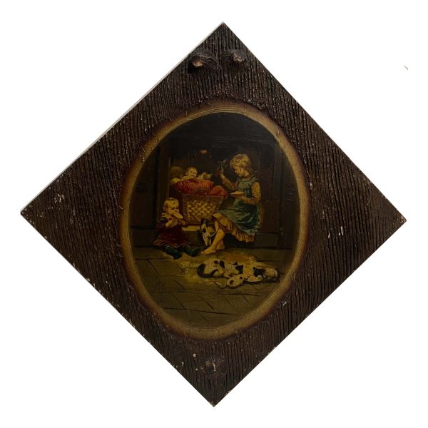 Gyerekek cicákkal I. - Ismeretlen művész