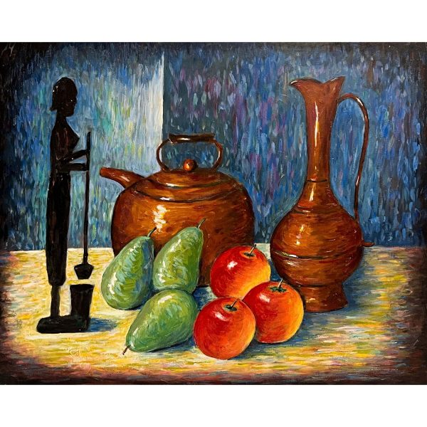 Székely Endre (1917-2014) Asztali kompozíció gyümölcsökkel és tárgyakkal