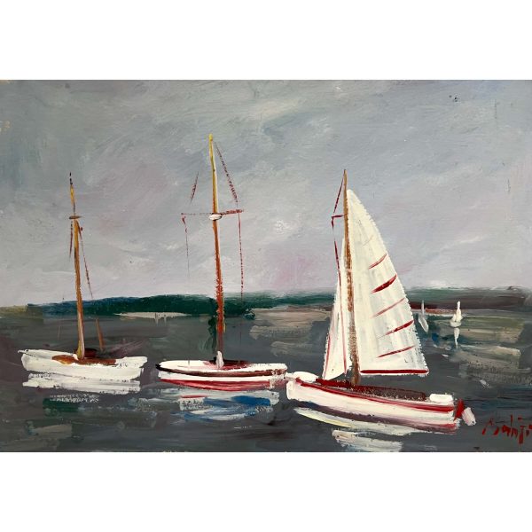Bánfi József (1936- ) Hajók a Balatonon (Keszthely)