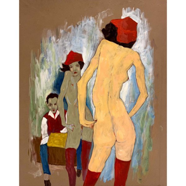 Székely Endre (1917-2014) Tükörkép Schiele stílusban