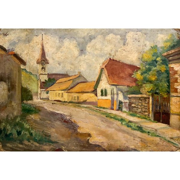 Falusi utca - Ismeretlen festő