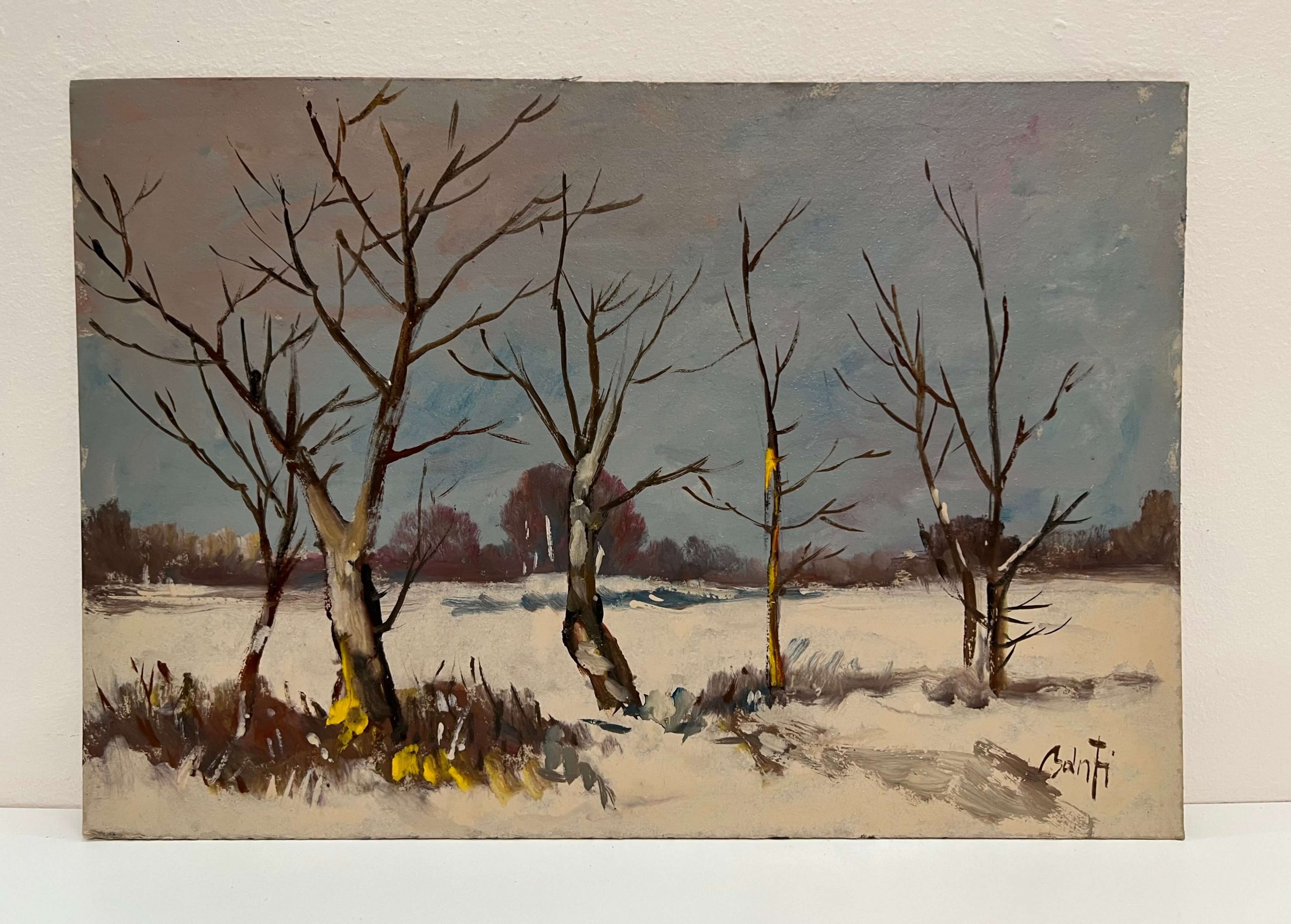 Bánfi József (1936- ) Behavazott Kis-Balaton I. - Image 2