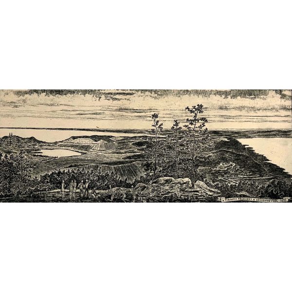 Stettner Béla (1928-1984) A Tihanyi-félsziget a csúcshegyről, 1971