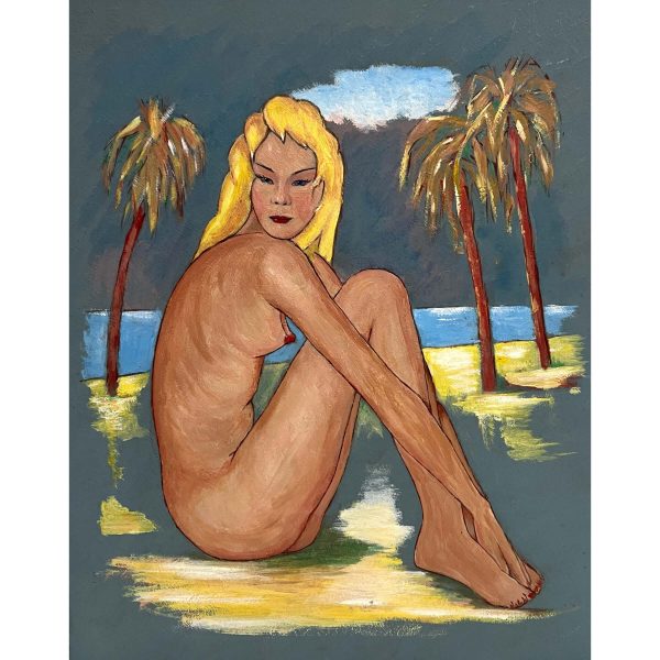Székely Endre (1917-2014) Szőke modell a pálmafák alatt