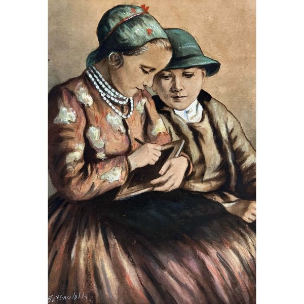Első lecke (Glatz Oszkár után) - Beazonosításra váró művész
