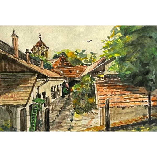 Kovács Ernő (?-?) Szűk udvar Szentendrén, 2005