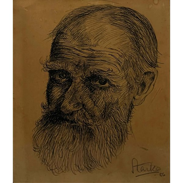 Ken Starke (1921-1999) Szakállas öreg úr, 1956