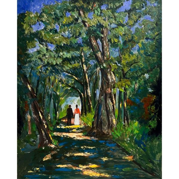 Székely Endre (1917-2014) Szerelmesek az erdei sétányon