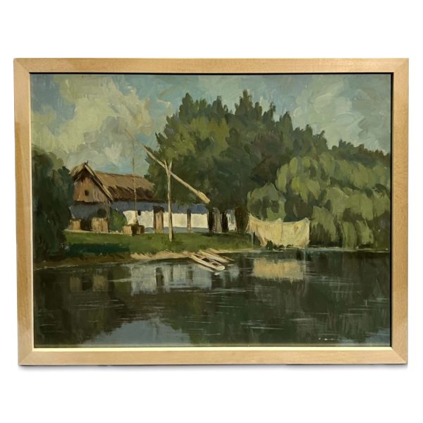 Székely Endre (1917-2014) Vízparti tanya gémeskúttal