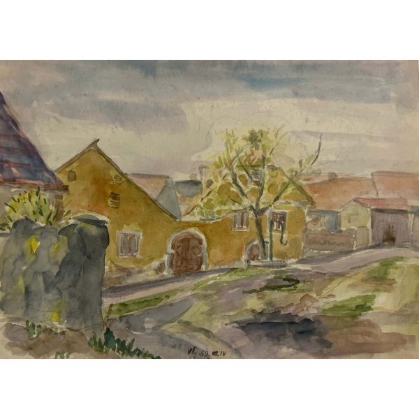 Varga Ferenc (1928-2019) Falusi utcasor, 1959