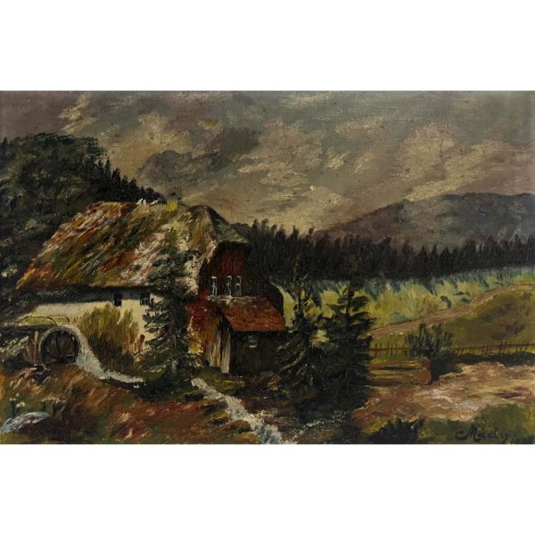 Magányos vízimalom, 1937 - Beazonosításra váró művész