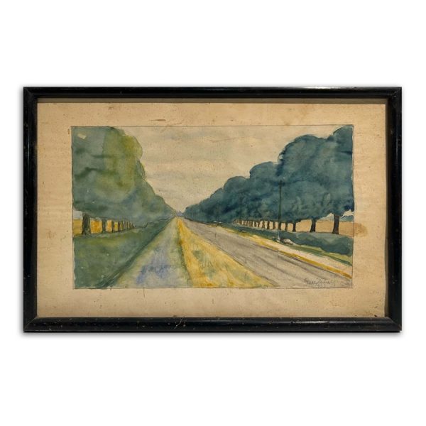 Galló Mihály (?-?) Fasorral szegélyezett út, 1932