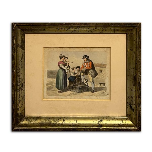 Család, 1852 - Beazonosításra váró művész