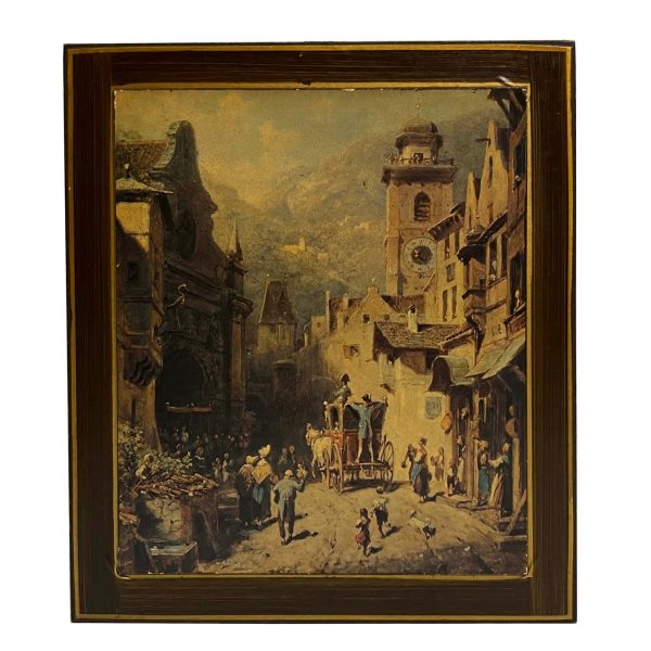 Carl Spitzweg (1808-1885) Der Besuch des Landesvaters (Az ország atyjának látogatása) - nyomat