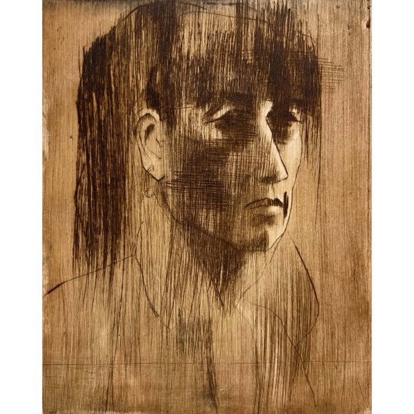 Kondé László (1954-2002) Tanulmányfej, 1982