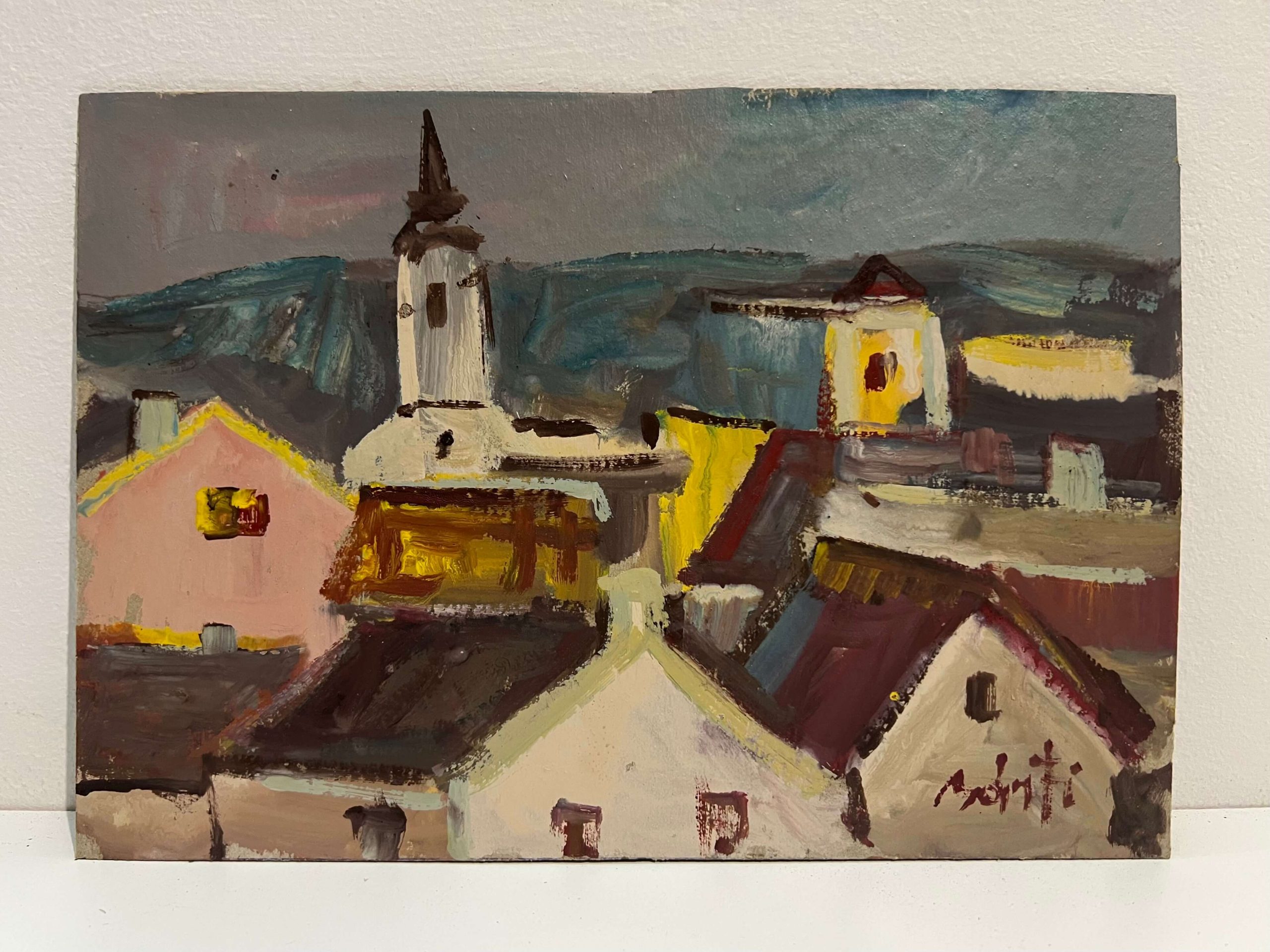 Bánfi József (1936- ) Szentendrei háztetők - Image 2