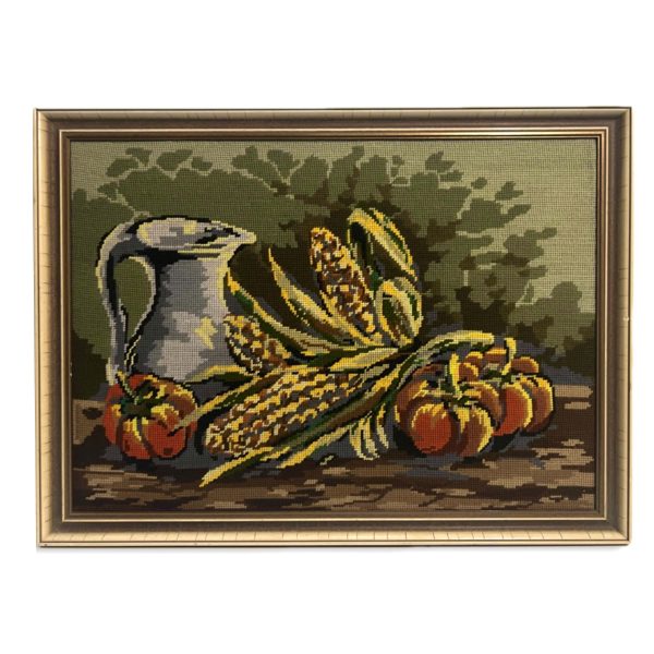 Kompozíció kupával és gyümölcsökkel