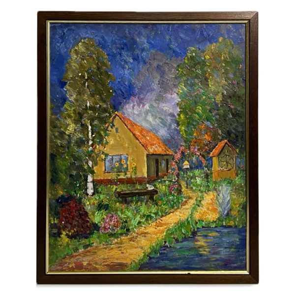 Székely Endre (1917-2014) Házikó kerekes kúttal