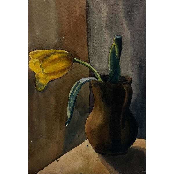 Regdon Irén (1910-1991) Hervadó sárga tulipán