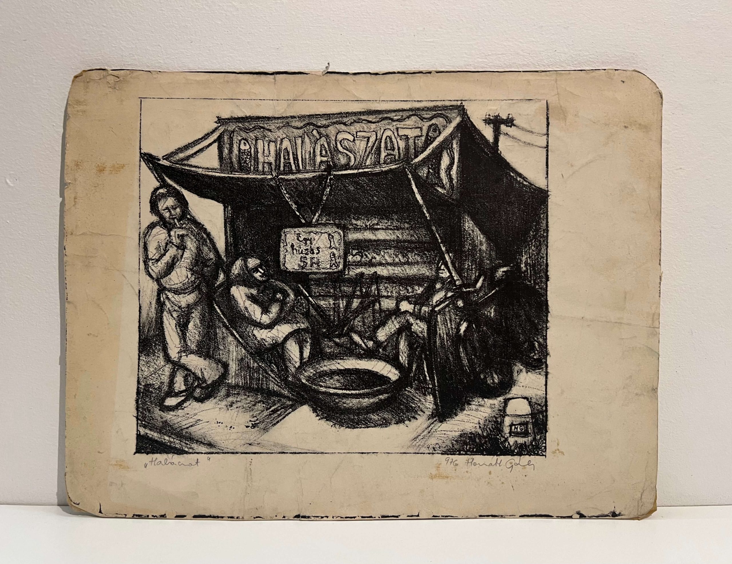 Halászat, 1976 - Beazonosításra váró magyar művész - Image 2