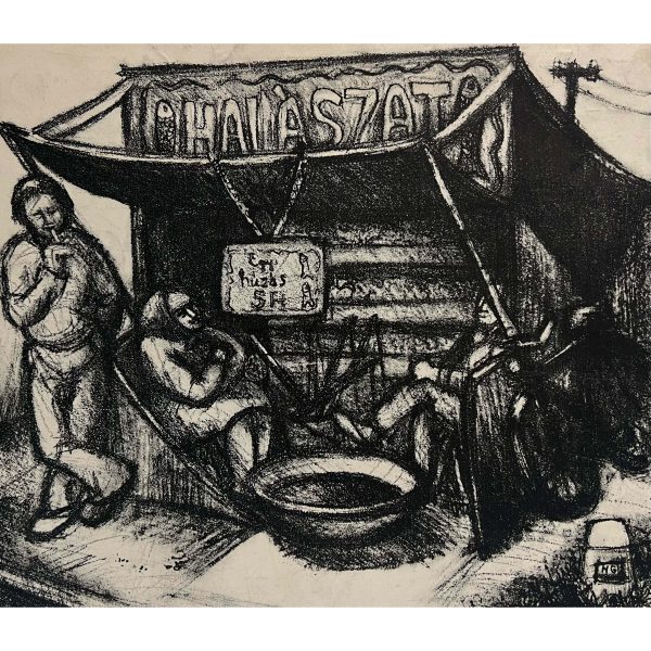Halászat, 1976 - Beazonosításra váró magyar művész