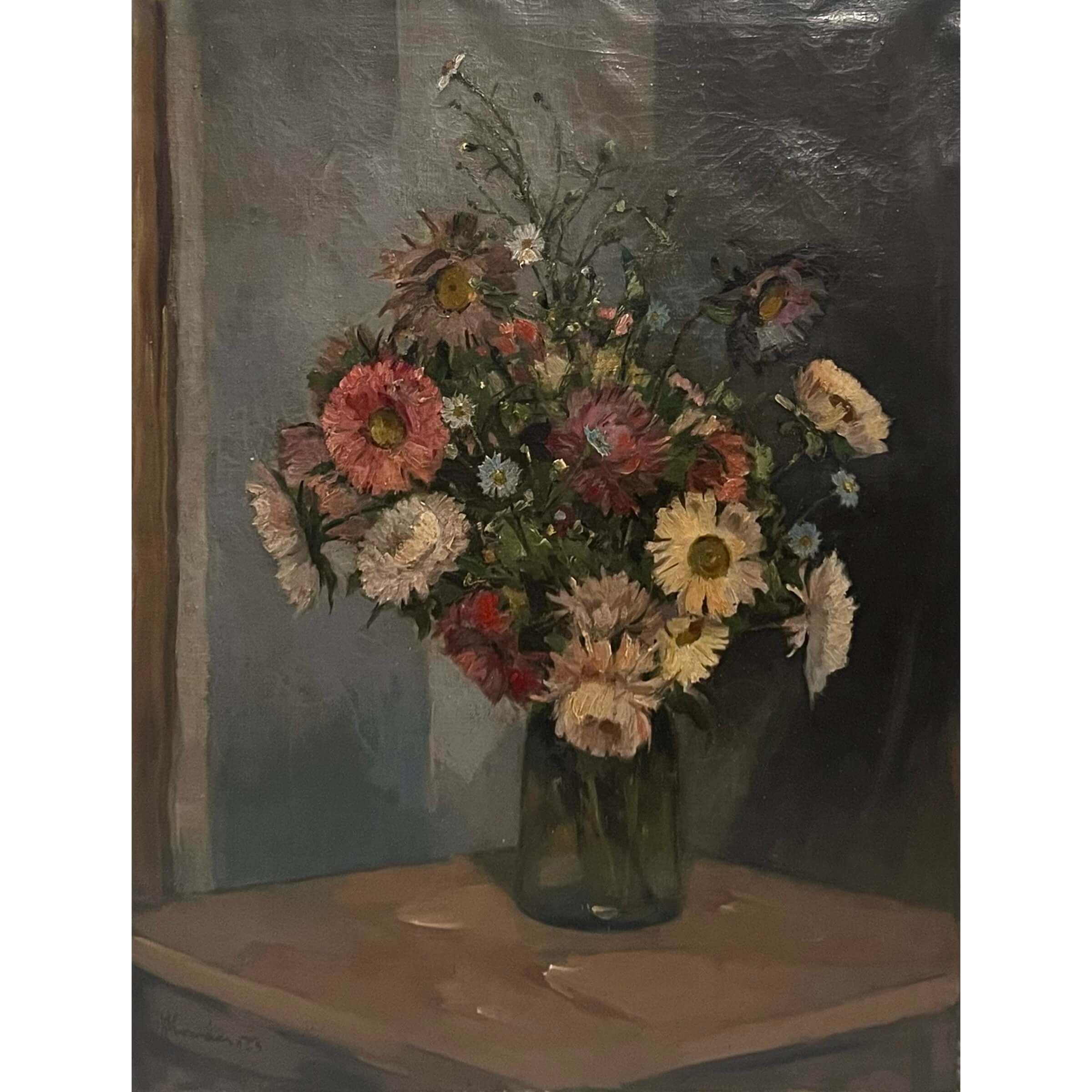 Ifj. Kovács János (1890-1957) Őszi rózsa csendélet, 1953