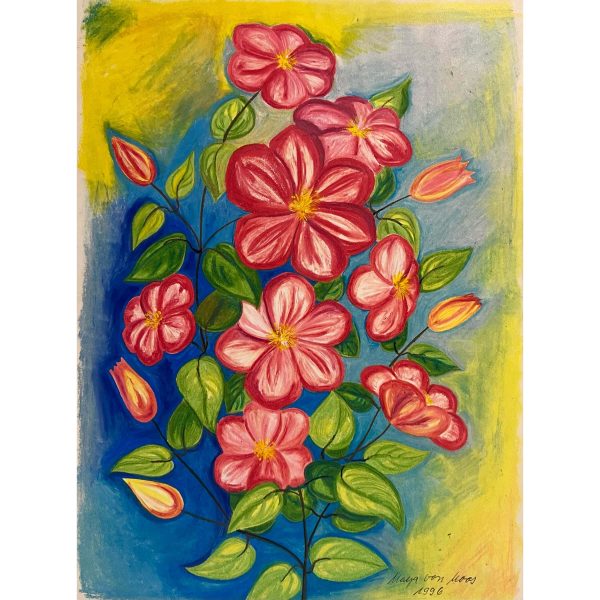 Maya von Moos (1953- ) Rózsaszín szirmok, 1996