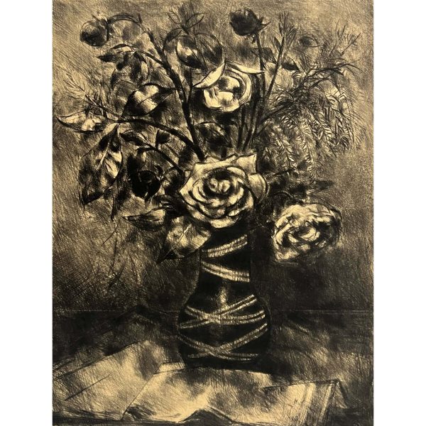 Bordás Ferenc (1911-1982) Rózsacsokor vázában