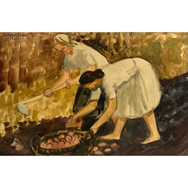 Kákonyi István (1917-1993) Krumpliszedők, 1949