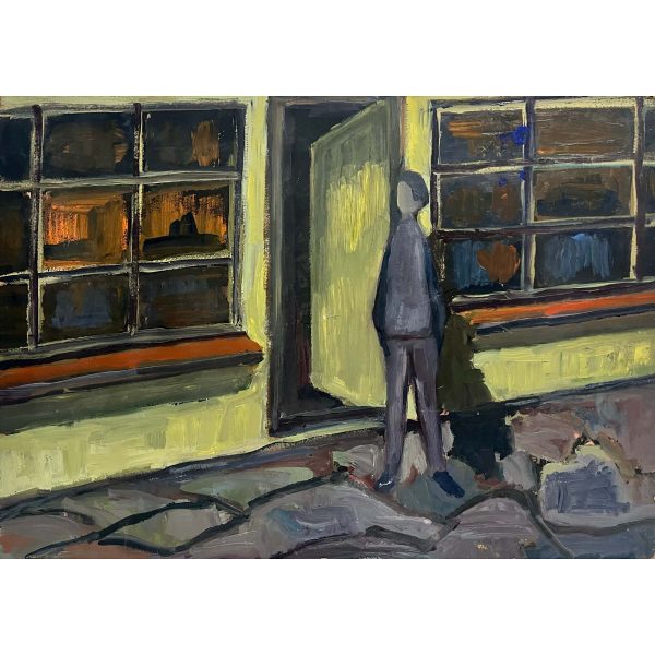 Balogh József Sándor (?-?) Műterem előtt, 1966
